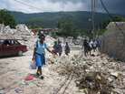 Schoolchildren go to school in Port-au-Prince. Schoolchildren go to school in Port-au-Prince.
