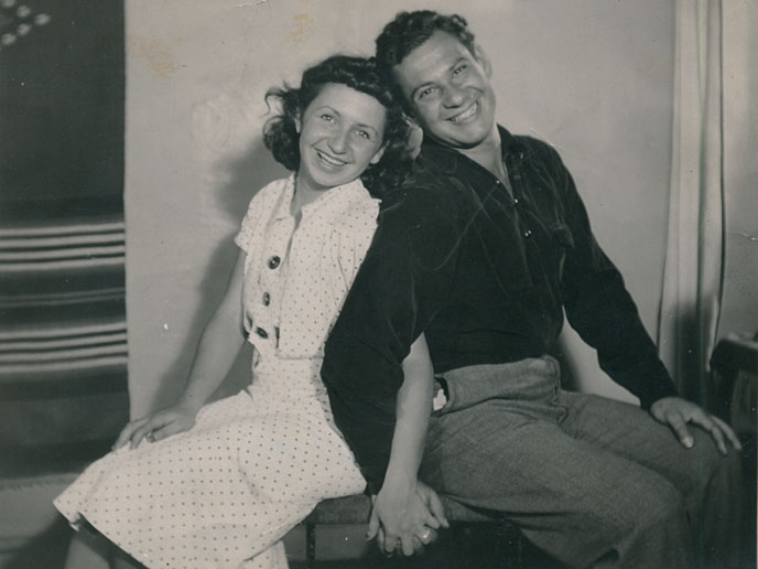 Barbara and Harry Cooper when they were young and recently married.