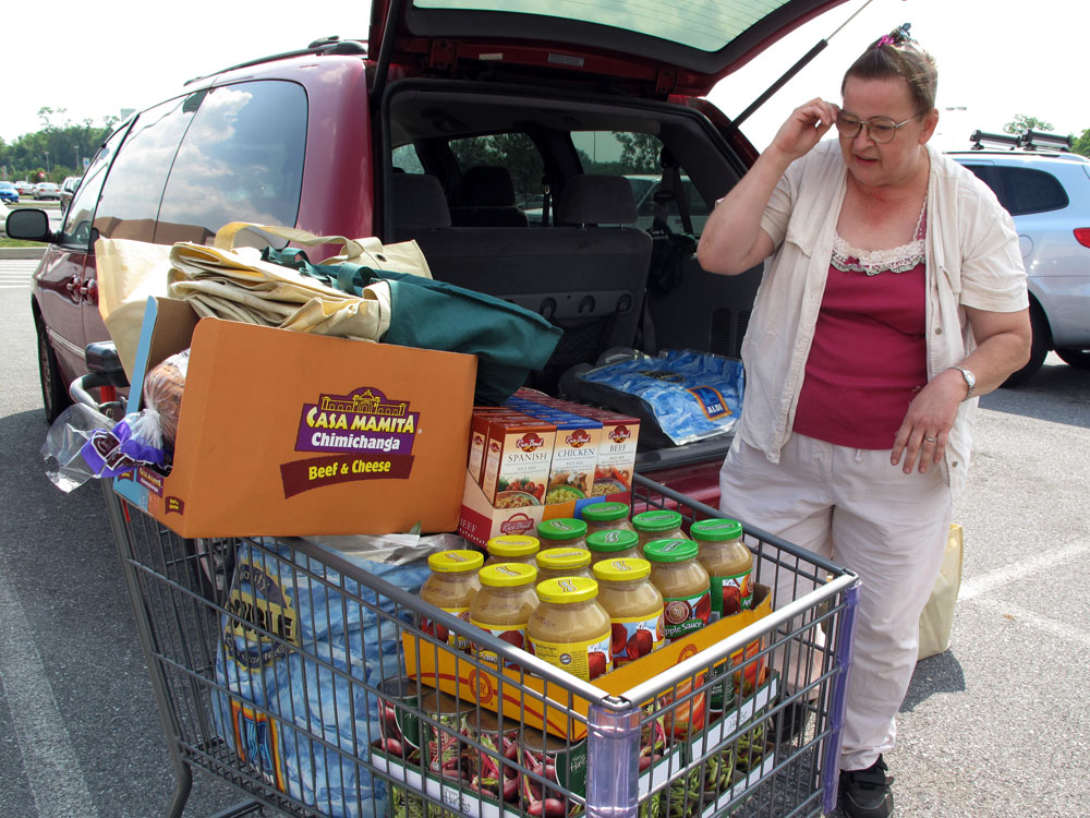 Connie Williamson of Carlisle, Pa., struggles to get enough food to feed her family each month.