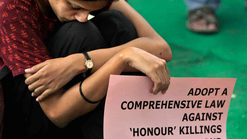 An activist sit-in demonstration against recent honor killings