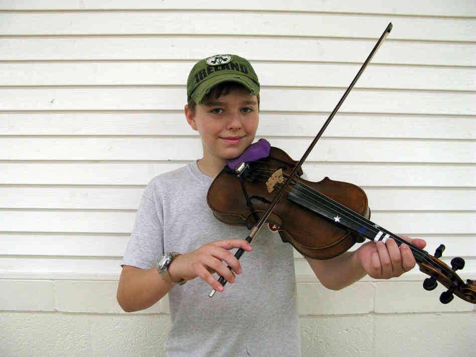 "It's a little tiring sometimes but it's still fun," says Cole Redwine, 10.