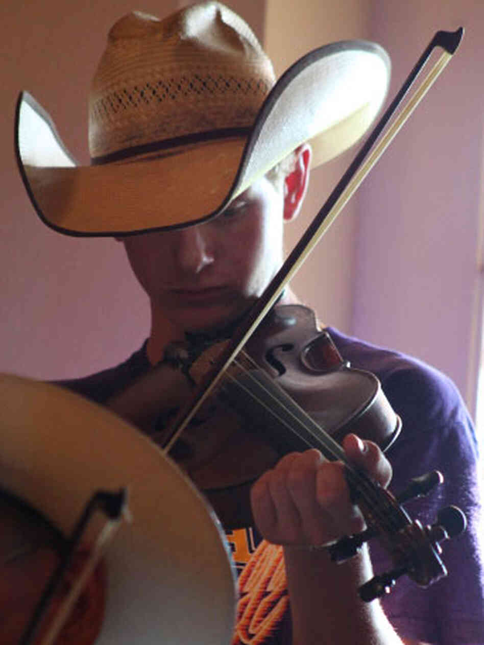 "Normally there's not many people around here, so I usually have to play by myself," says Ryde Cude, "Normally there's not many people around here, so I usually have to play by myself," says Ryde Cude,