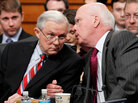 Senate Judiciary Chairman Patrick Leahy talks with ranking Republican Jeff Sessions Senate Judiciary Chairman Patrick Leahy talks with ranking Republican Jeff Sessions