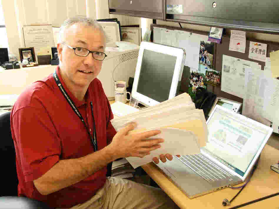 Dr. George Daley is one of the world's leading stem cell researchers. He holds a file of letters fro