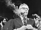 Daniel Schorr appears before a Senate panel in 1972. Daniel Schorr appears before a Senate panel in 1972.