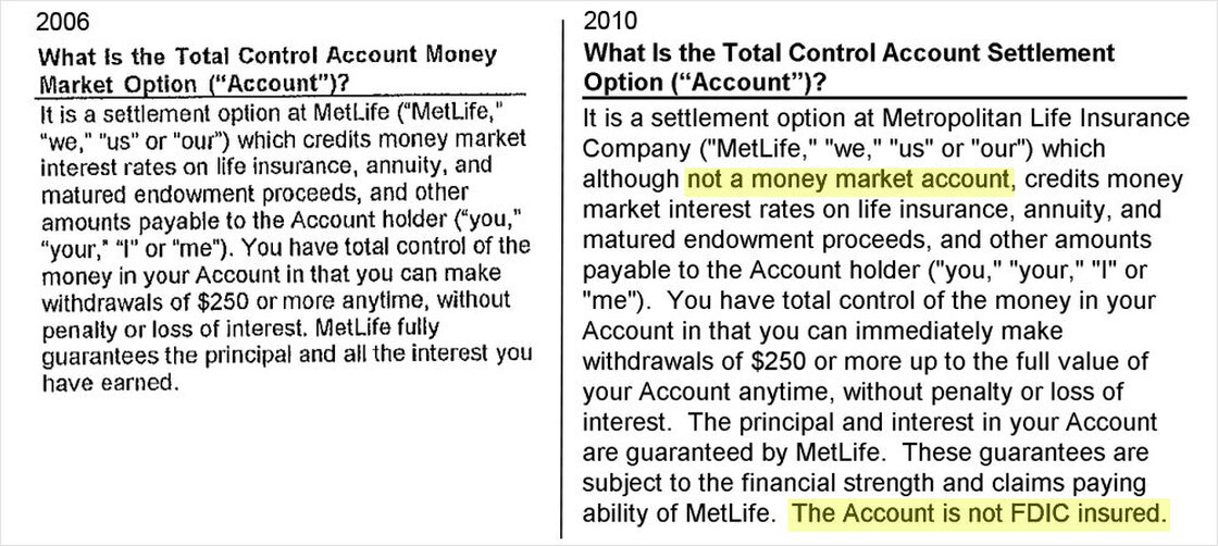 MetLife: Money Market Option