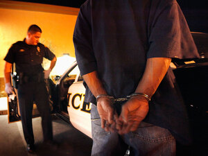 Tucson Police officer Angel Ramirez and a trespassing suspect in May. Tucson Police officer Angel Ramirez and a trespassing suspect in May.