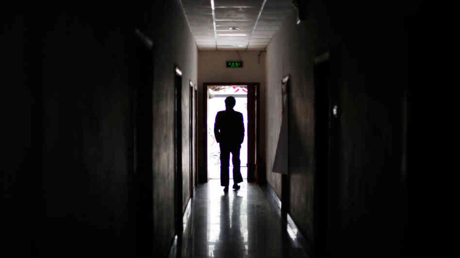 A man walks through a former black jail
