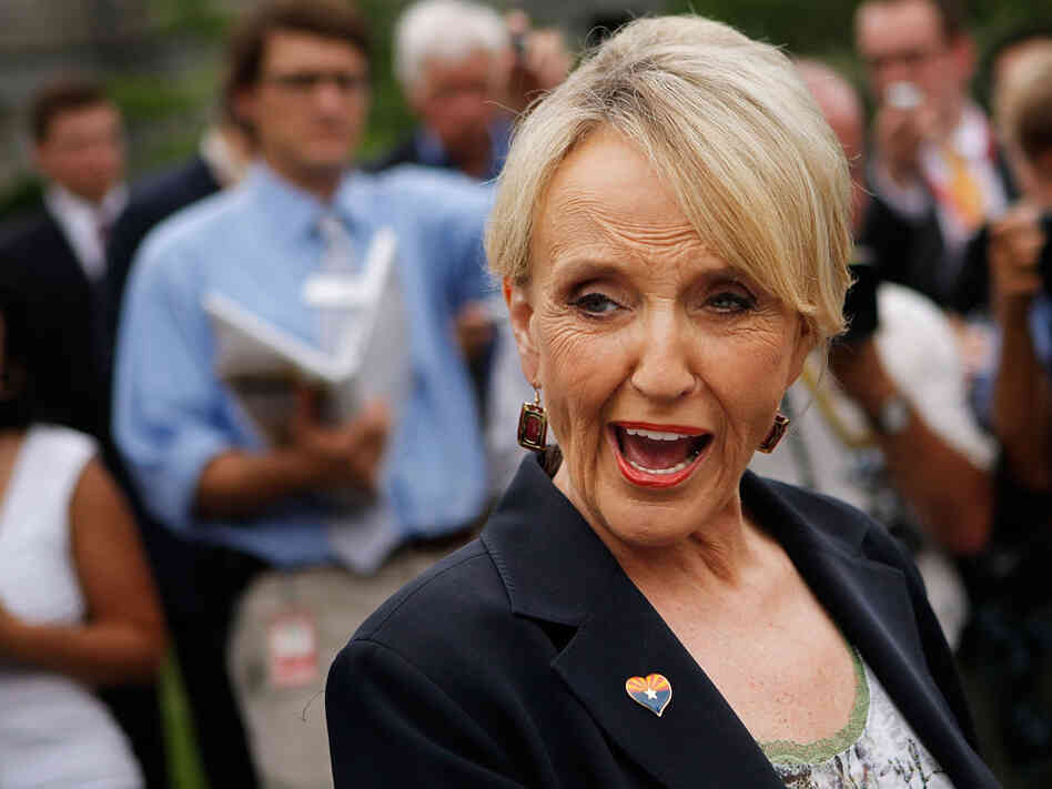 Arizona Gov. Jan Brewer, on June 3, after meeting with President Obama at the White House.
