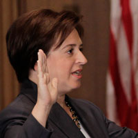 She becomes the 112th justice and the fourth woman ever to serve on the Supreme Court.