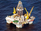 A drilling platform is seen near the site where the Deepwater Horizon oil platform in the Gulf. A drilling platform is seen near the site where the Deepwater Horizon oil platform in the Gulf.