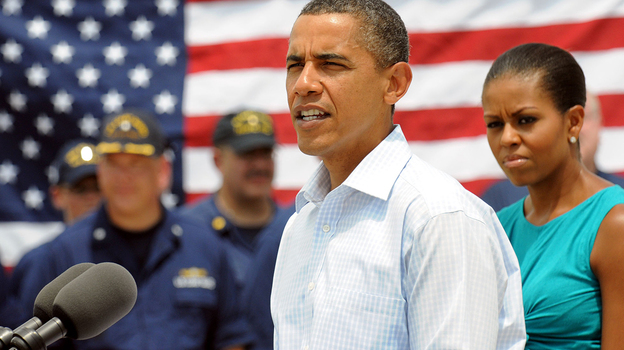 President Obama speaks at the U.S. Coast
Guard Panama City District Office in Panama City, Fla. President
Obama speaks at the U.S. Coast Guard Panama City District Office in
Panama City, Fla.