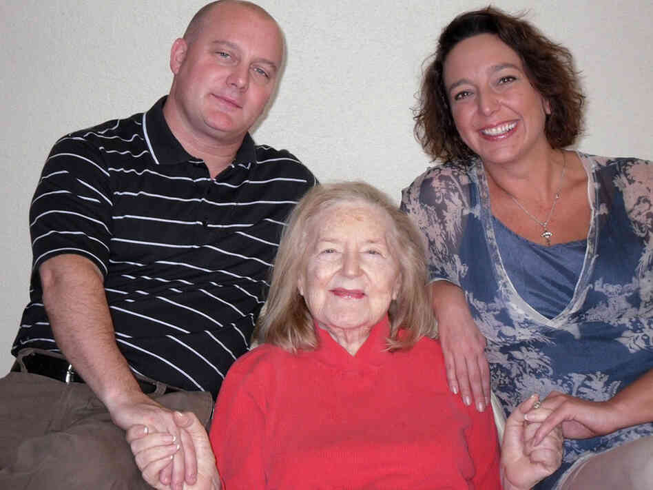Lida and Chris Bridgers with Lida's mother, Flora Roberts