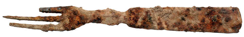 A fork, possibly from a mess kit A fork, possibly from a mess kit