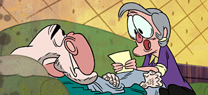 Still image from animated video about Annie and Danny Perasa.