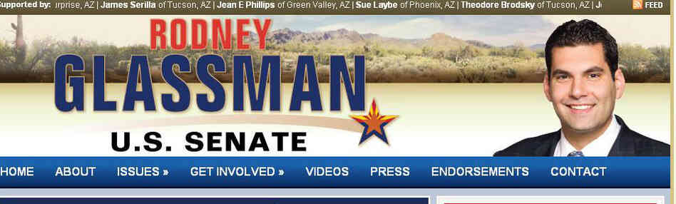 Rodney Glassman is a Democratic candidate for Senate in Arizona.
