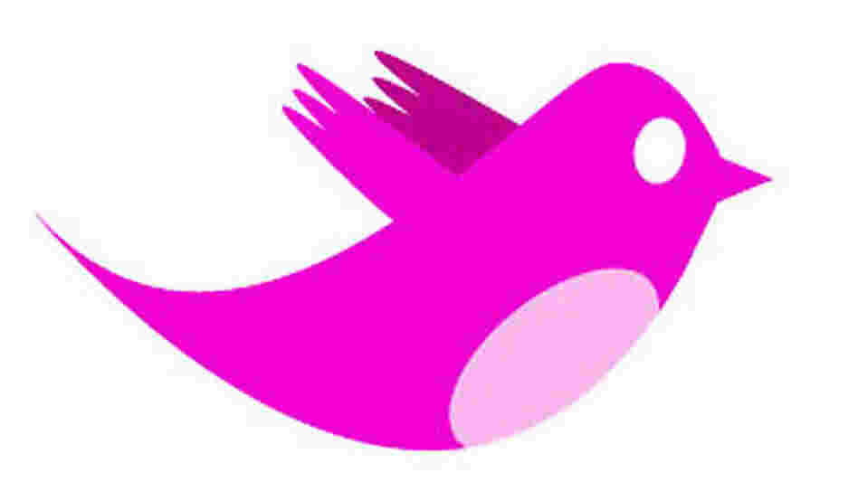 Pink Twitter bird; Mito Habe-Evans / NPR Pink Twitter bird; Mito Habe-Evans / NPR