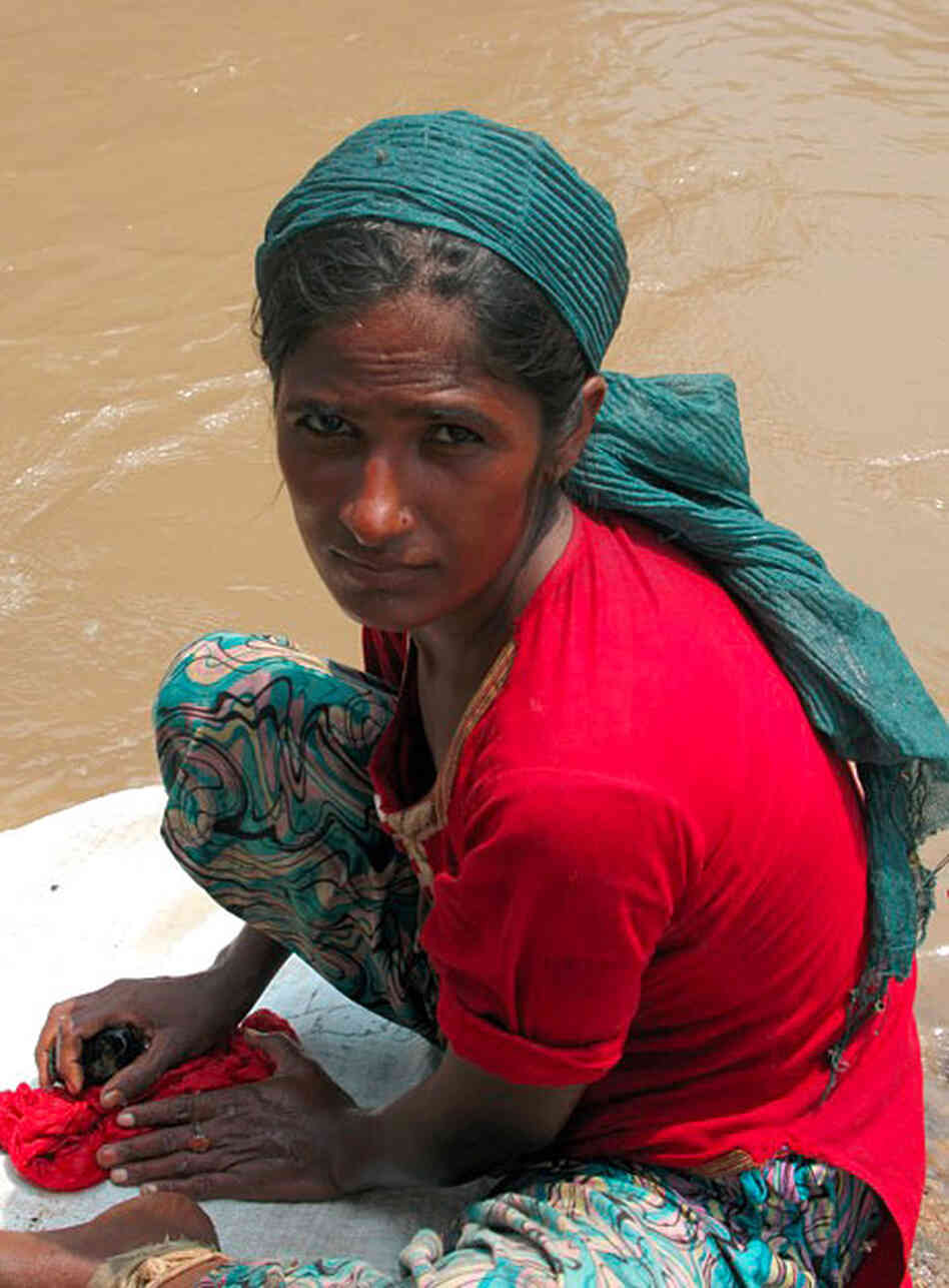 Tasleem Mai, 25, was washed out of her home near Muzaffargarh. Tasleem Mai, 25, was washed out of her home near Muzaffargarh.
