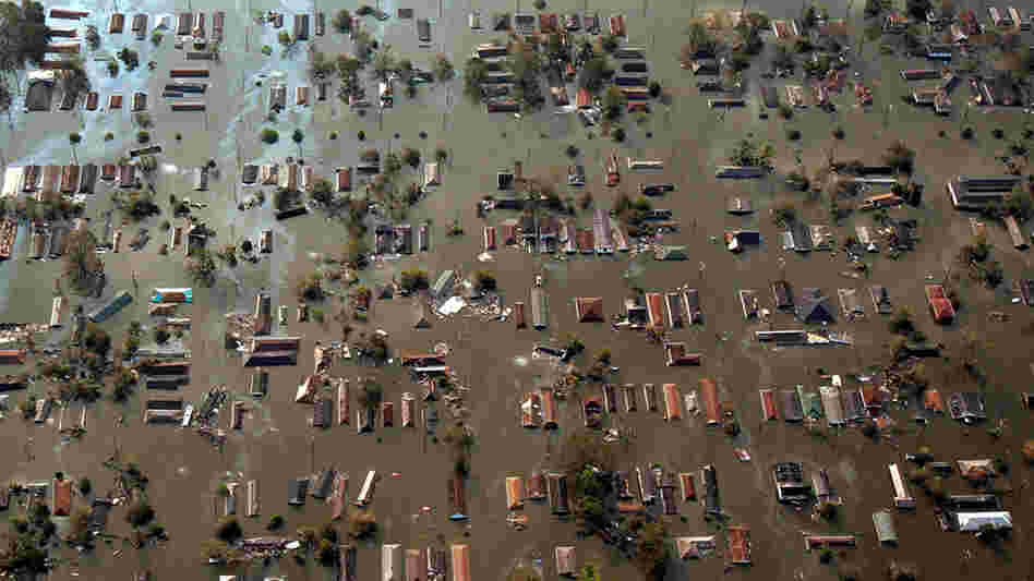 An aerial view of New Orleans following Hurricane Katrina. An aerial view of New Orleans following Hurricane Katrina.