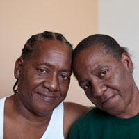 Bobbie Jennings (right) used to live next door to her twin sister, Gloria Williams.
