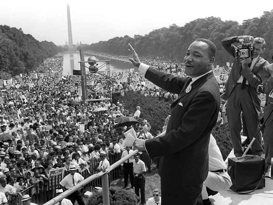 Martin Luther King Jr., Aug. 28, 1963, when he gave his "I Have a Dream" speech in Washington, D.C.