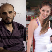 Gazan Mohammed Saqar (left) and Israeli Dana Levy