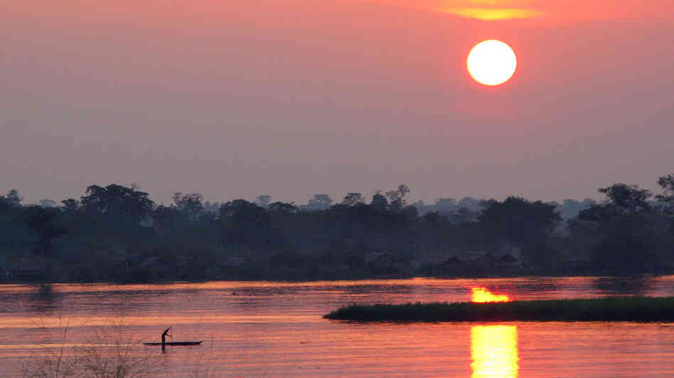 Congo River sunset Congo River sunset