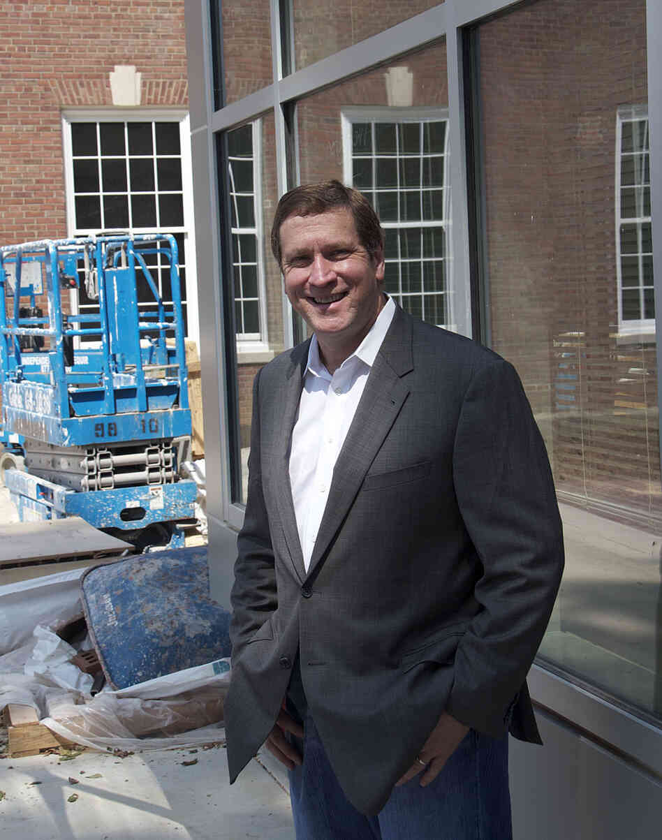 Rick Fedrizzi, CEO of the U.S. Green Building Council at Stoddert Elementary School in Washington, D.C.