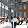 The architect's rendering of the porch of recently renovated Stoddert Elementary School in Washington, D.C. The architect's rendering of the porch of recently renovated Stoddert Elementary School in Washington, D.C.