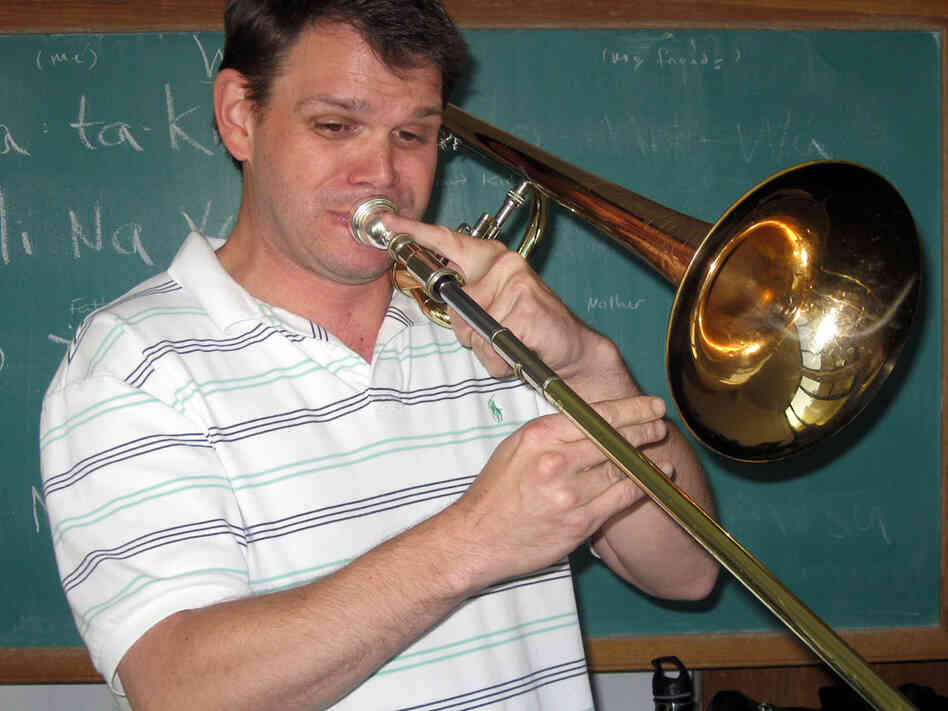 "I coughed. I had a horrible deep barking cough -- especially when I played trombone," Scott Bean says.