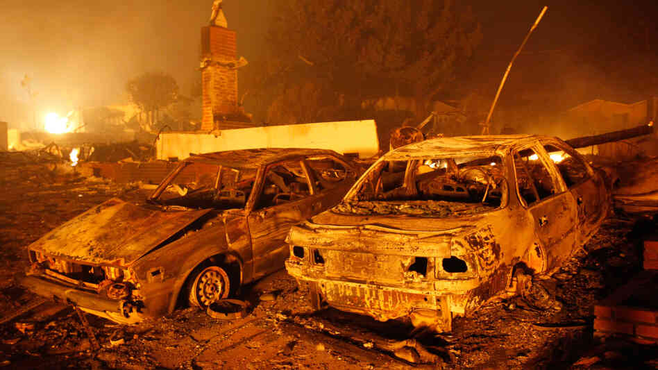 A massive explosion sent flames through a mostly residential neighborhood in San Bruno, Calif.
