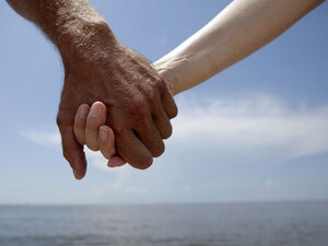 Handholding causes levels of the stress hormone cortisol to drop.