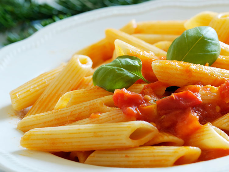 People with celiac disease can't eat foods with gluten, including most pastas.