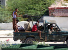Militiamen that support African Union and government troops in Mogadishu Militiamen that support African Union and government troops in Mogadishu