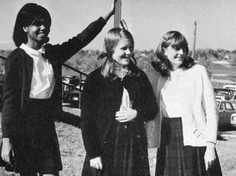Rice with fellow students at St. Mary's Academy.