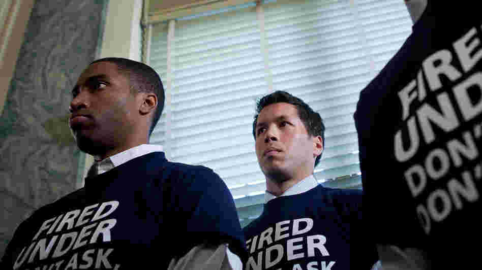 Former service member Anthony Woods (left) Former service member Anthony Woods (left)