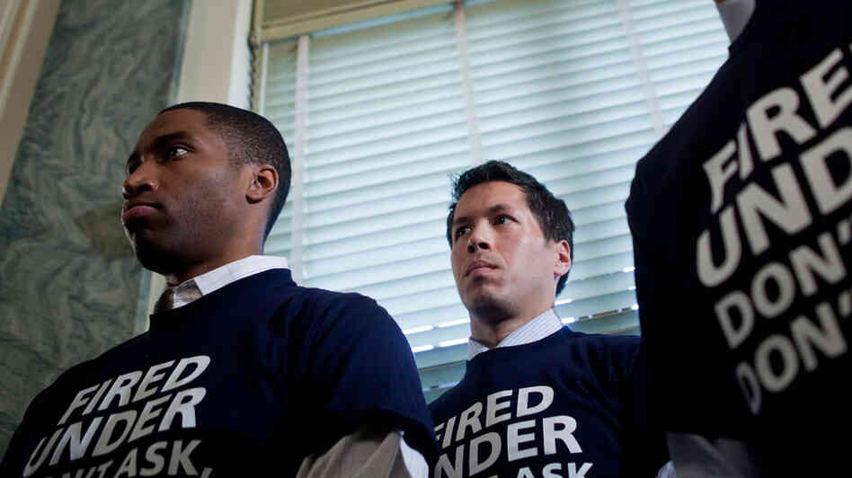 Former service member Anthony Woods (left) Former service member Anthony Woods (left)