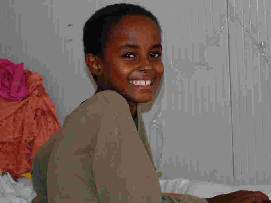 Howa Mudi, 10, lost both legs in a mortar attack