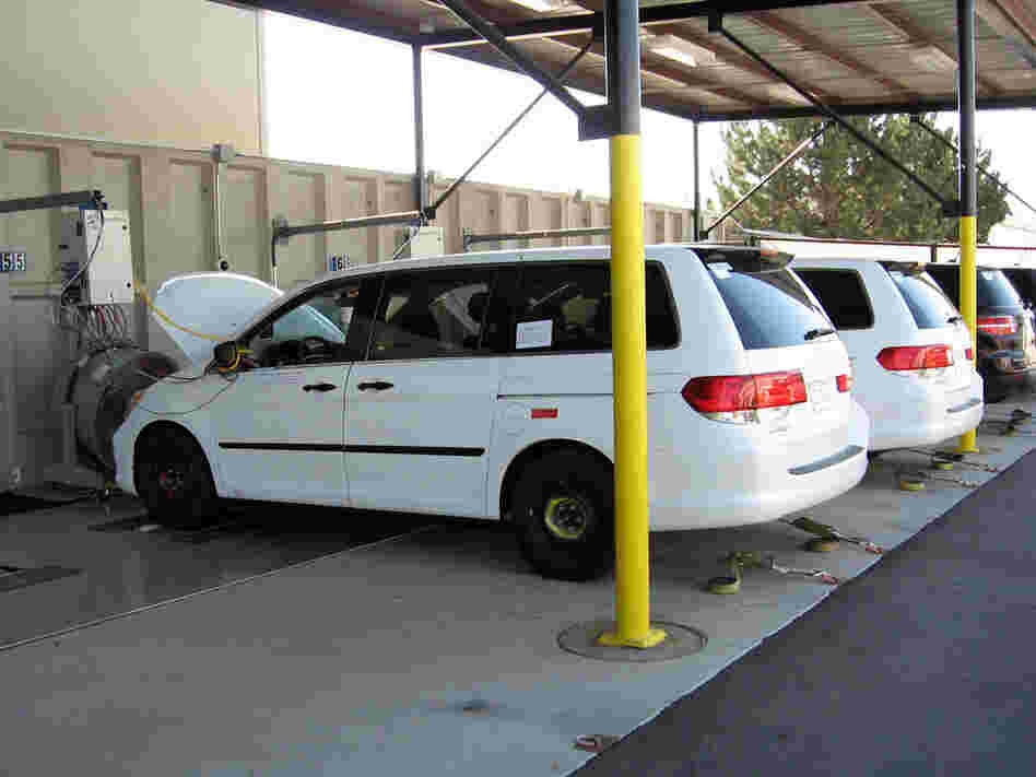 The DOE bought these 2009 Honda Odyssey minivans and is putting 120,000 miles on them.