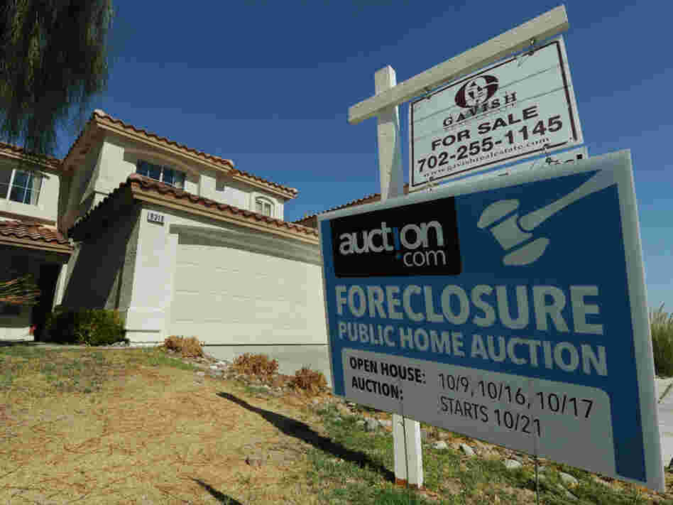 A house under foreclosure that will soon be auctioned in Las Vegas.