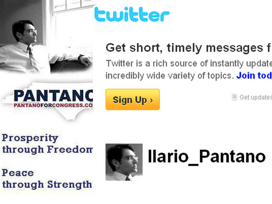 Republican congressional candidate Ilario Pantano of North Carolina's Twitter page.