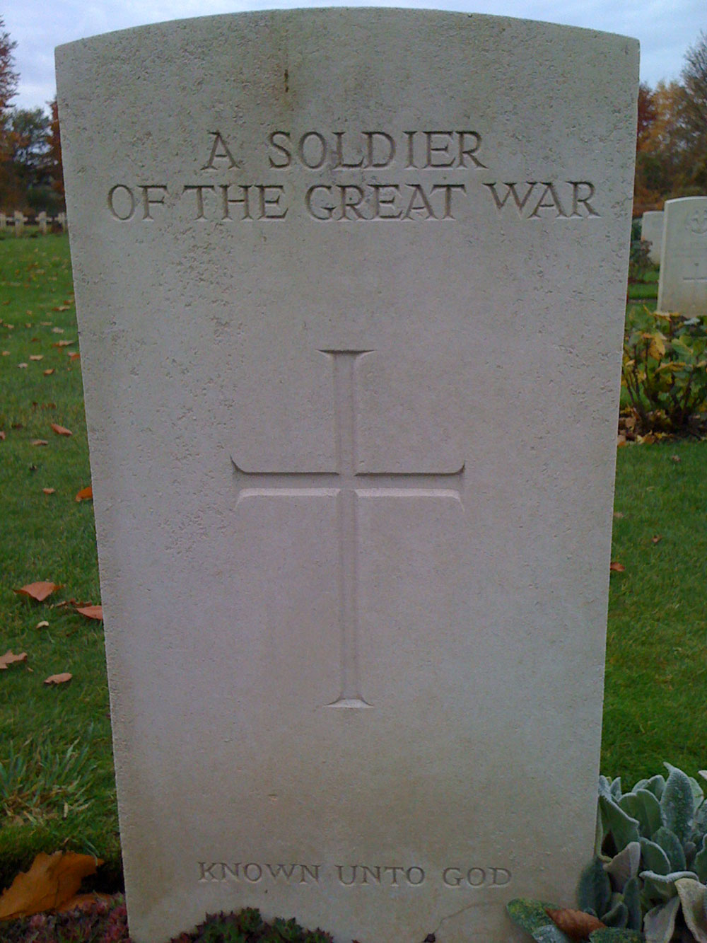 A tombstone to one of the 