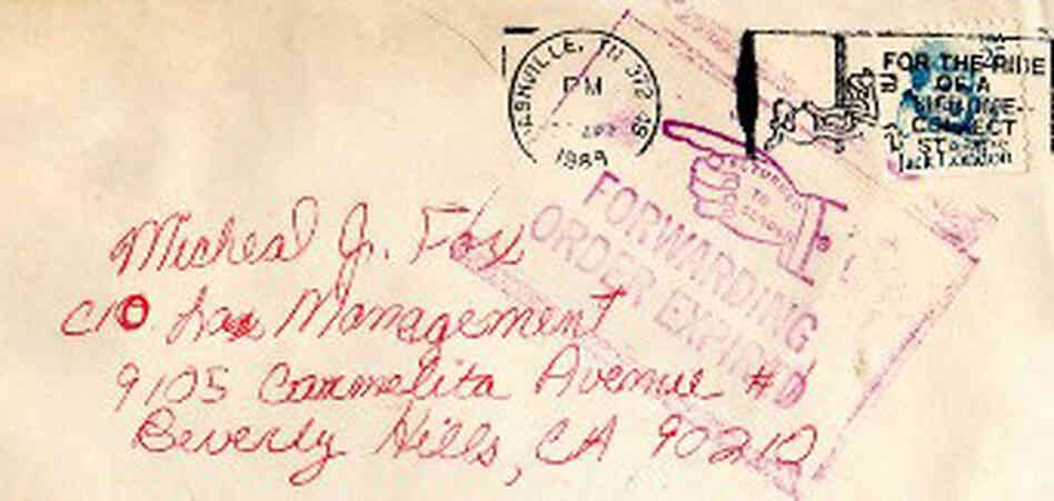 Envelope to Michael J. Fox from a fan Envelope to Michael J. Fox from a fan