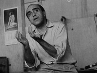 Architect Oscar Niemeyer, shown in 1960 in his office with a model of the Cathedral of Brasilia, created from scratch the monumental buildings of the Brazilian capital more than 50 years ago.