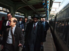 People get off a train at Union Station in Washington, DC People get off a train at Union Station in Washington, DC