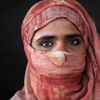 Maliha, a Bedouin mother of four, at her home in Nuweiba, Sinai Peninsula, Egypt.
