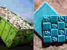 Tiles made from recycled materials