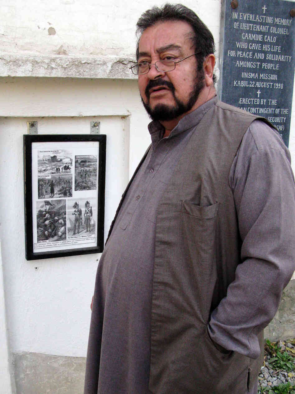 Prince Ali Seraj at a British war cemetery in Kabul. Prince Ali Seraj at a British war cemetery in Kabul.
