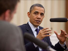 President Obama in a NPR interview. President Obama in a NPR interview.