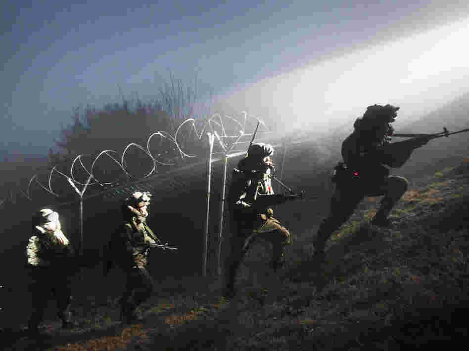 South Korean Army soldiers on patrol south of Seoul, South Korea.